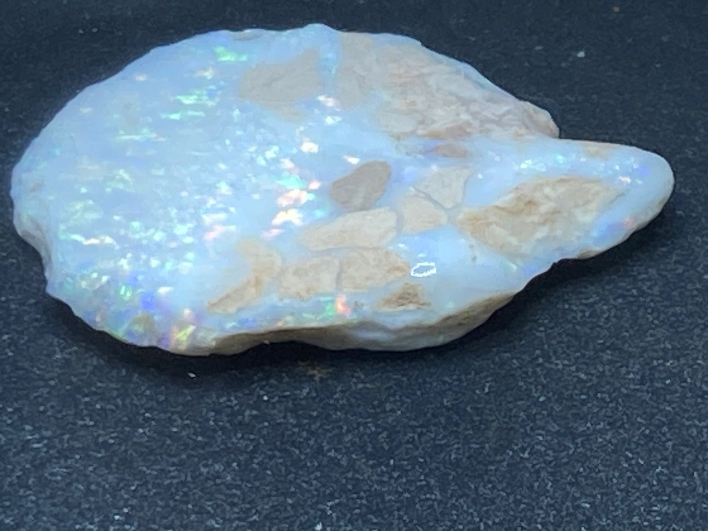 57 Cts Natural Australian Opal Stone, In The Rough, Coober Pedy, Big Chunk