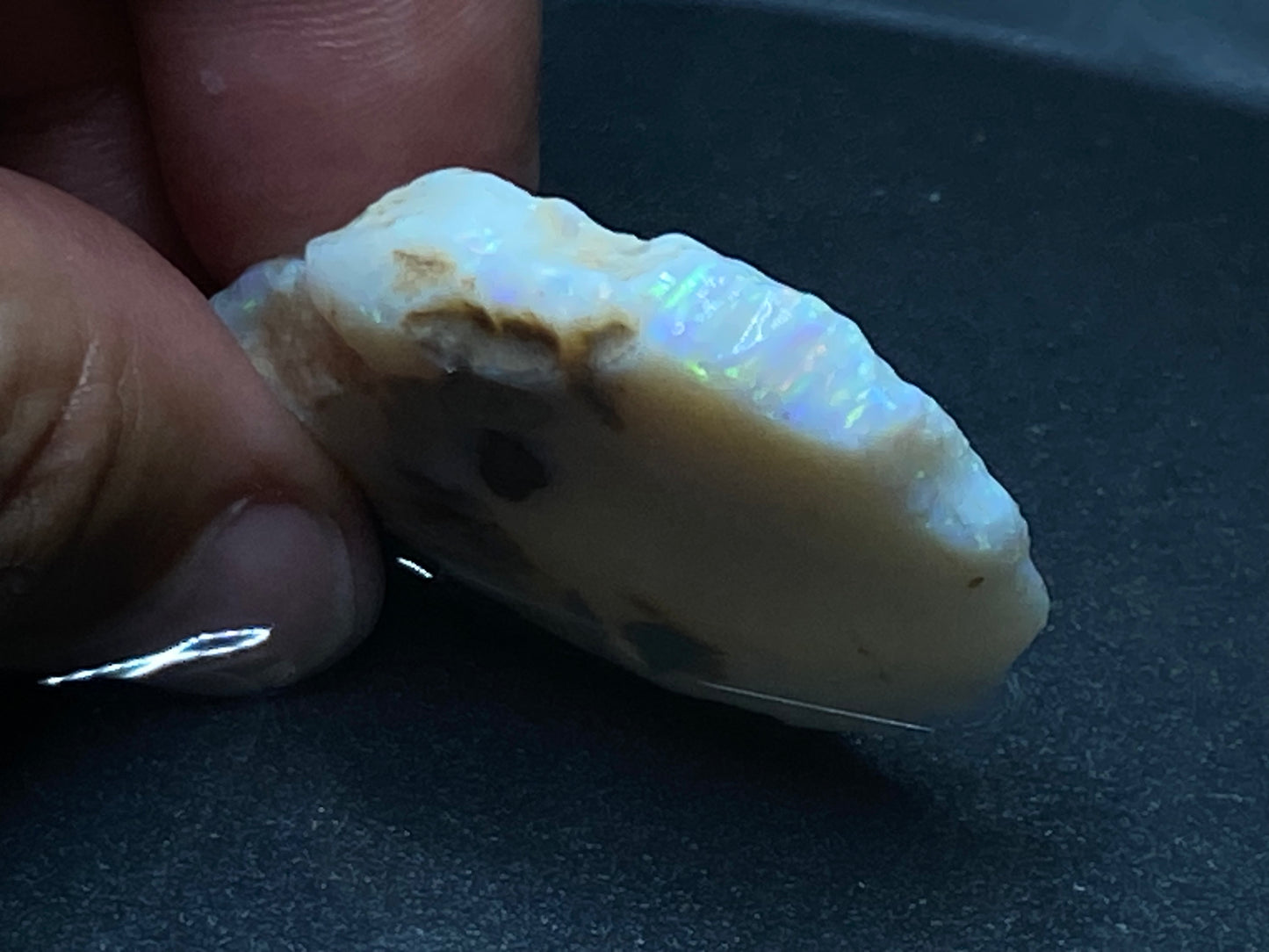 57 Cts Natural Australian Opal Stone, In The Rough, Coober Pedy, Big Chunk