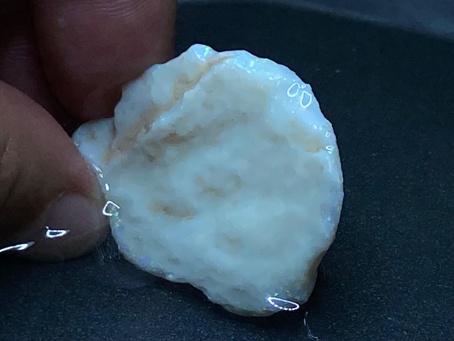 57 Cts Natural Australian Opal Stone, In The Rough, Coober Pedy, Big Chunk