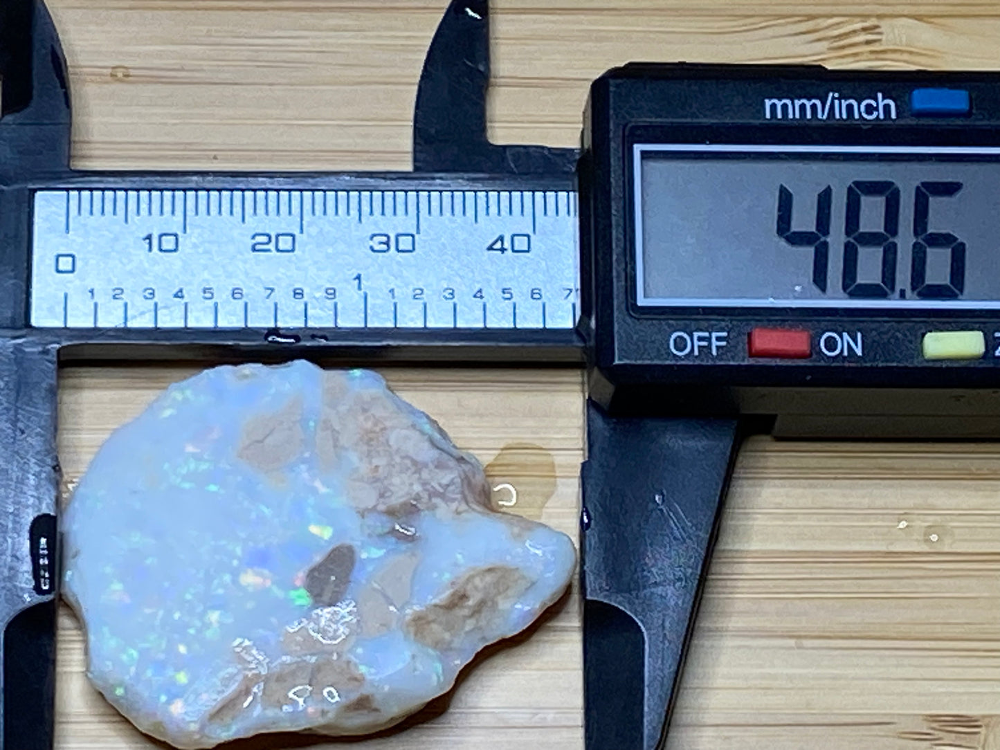 57 Cts Natural Australian Opal Stone, In The Rough, Coober Pedy, Big Chunk