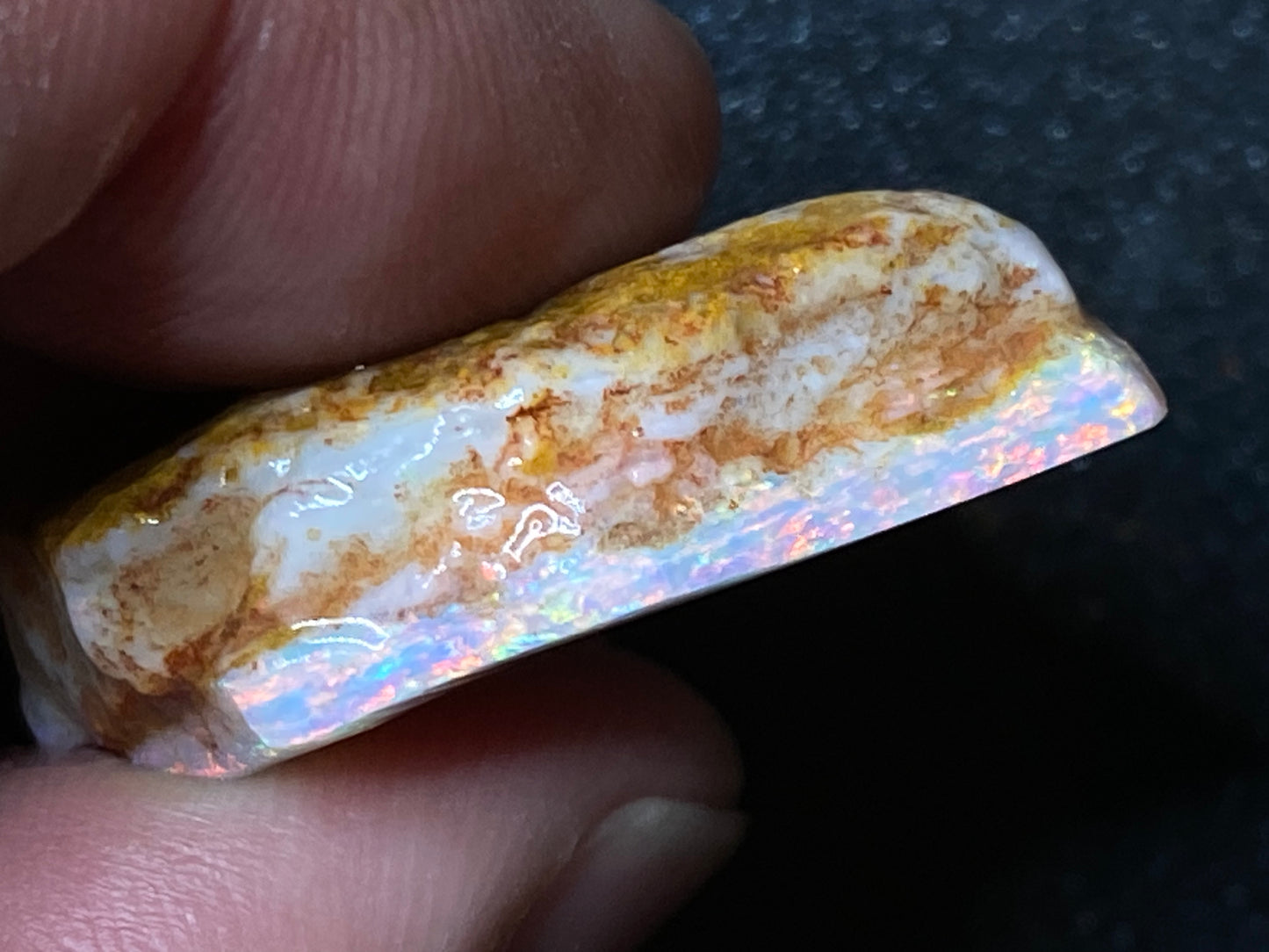 55 克拉天然澳大利亚水晶蛋白石,库伯佩迪原石/磨砂,AAA 品质。