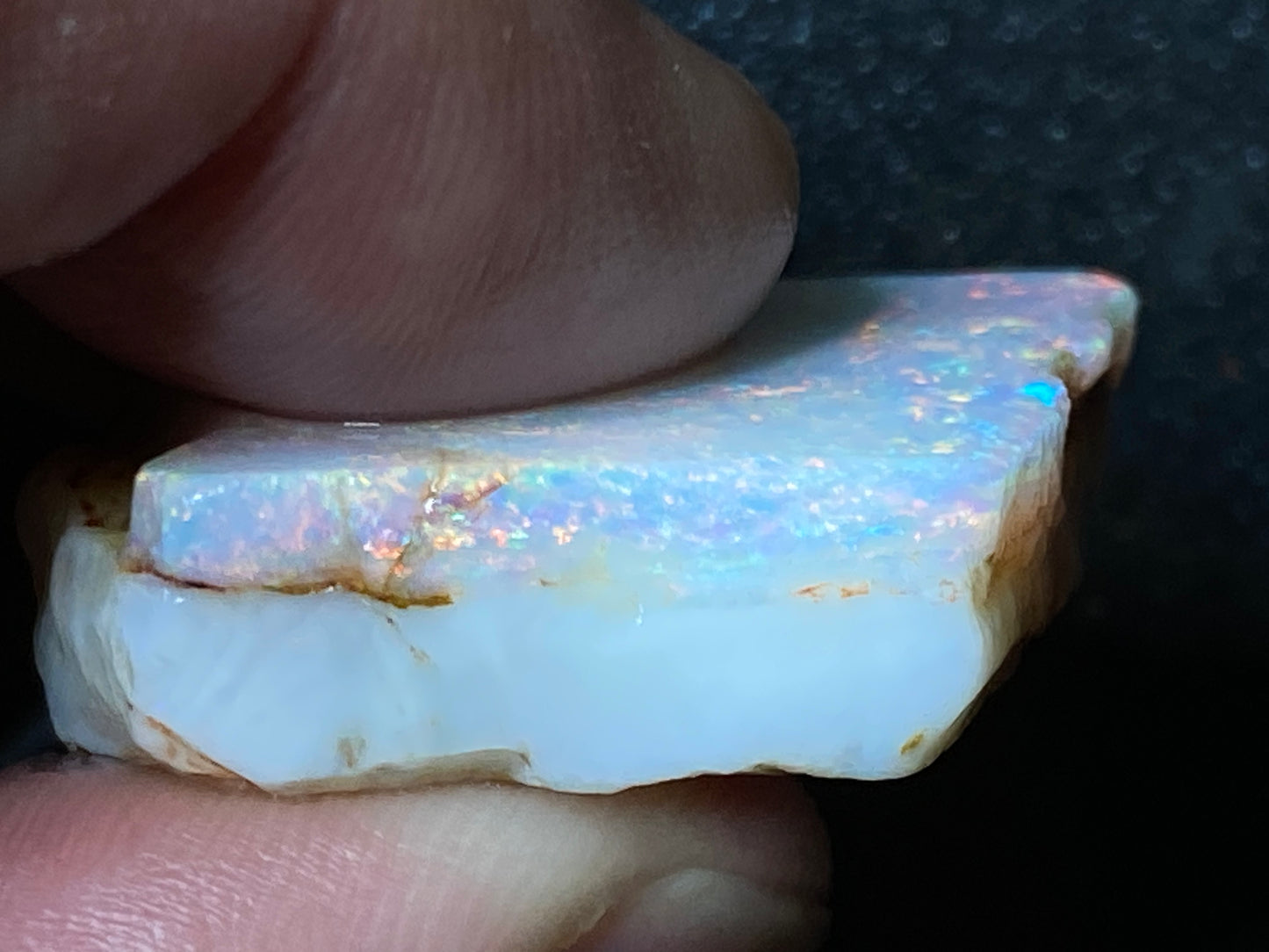 55 克拉天然澳大利亚水晶蛋白石,库伯佩迪原石/磨砂,AAA 品质。