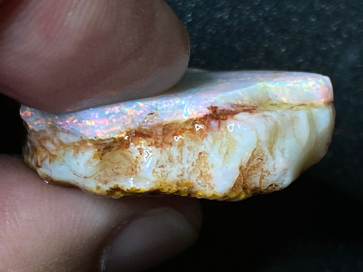 55 克拉天然澳大利亚水晶蛋白石,库伯佩迪原石/磨砂,AAA 品质。