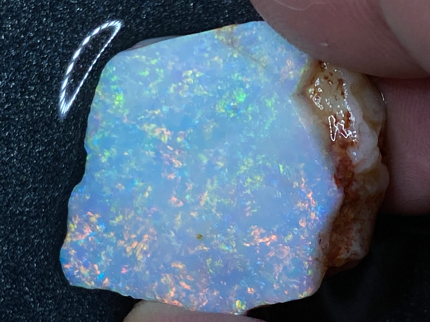 55 克拉天然澳大利亚水晶蛋白石,库伯佩迪原石/磨砂,AAA 品质。