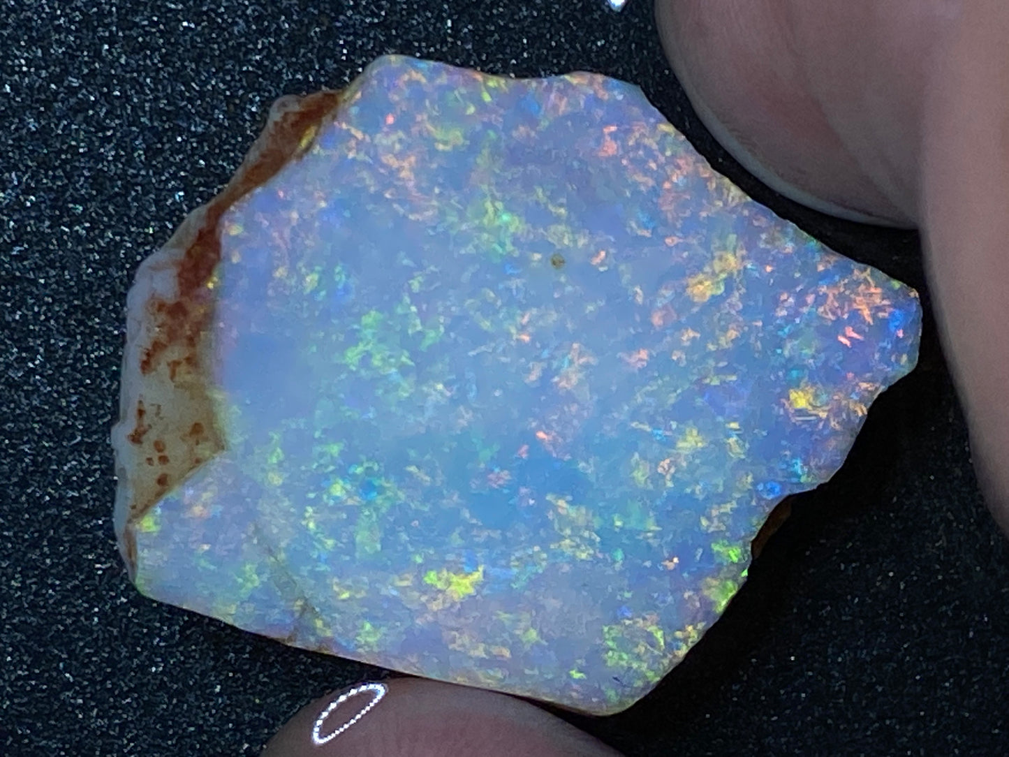 55 克拉天然澳大利亚水晶蛋白石,库伯佩迪原石/磨砂,AAA 品质。