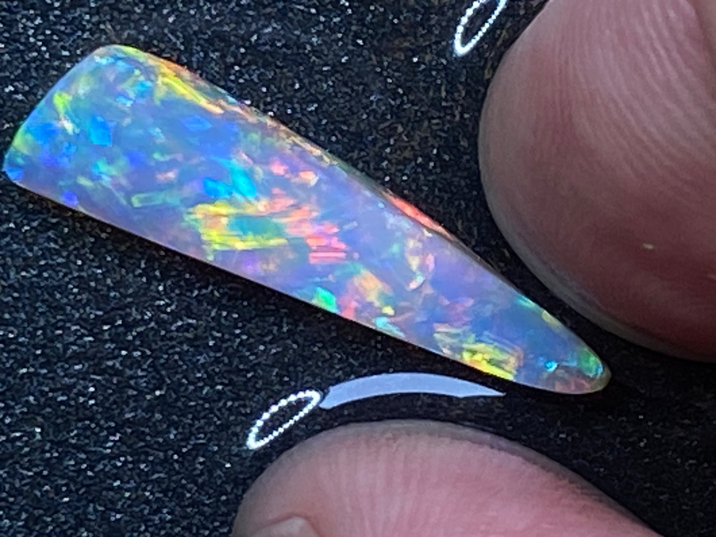 5.5 克拉天然澳大利亚水晶蛋白石,AAA 级库伯佩迪磨砂膏,全光谱