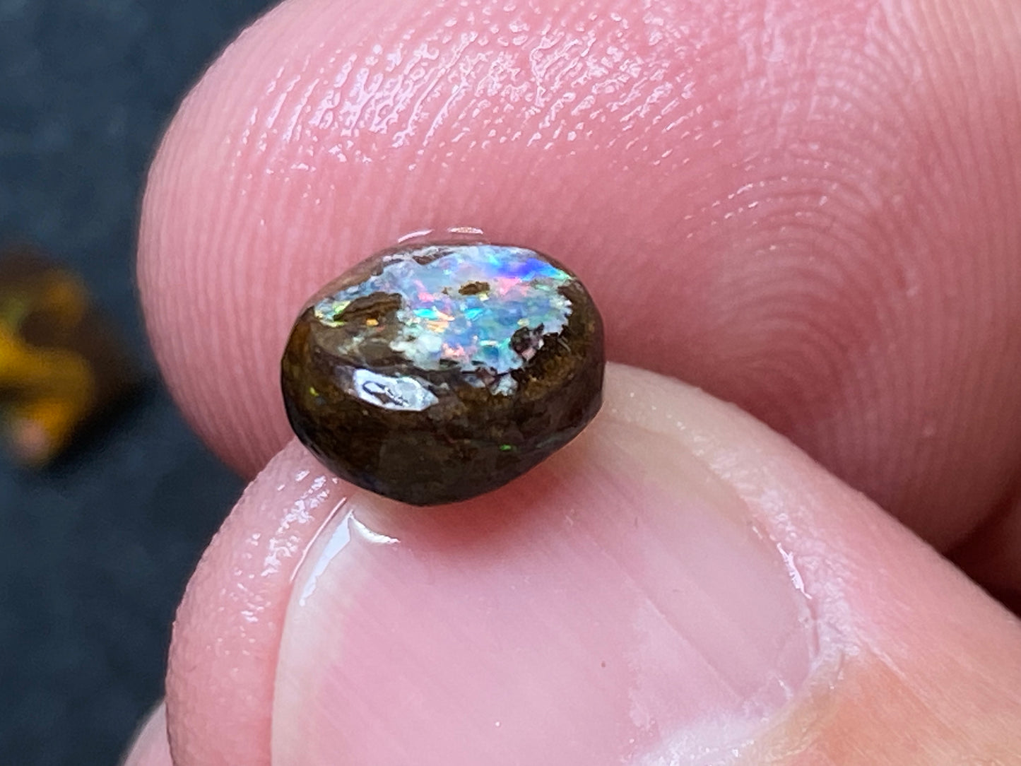 23 CTS 天然澳大利亚蛋白石包裹,博尔德蛋白石 4 次磨擦,色彩绚丽