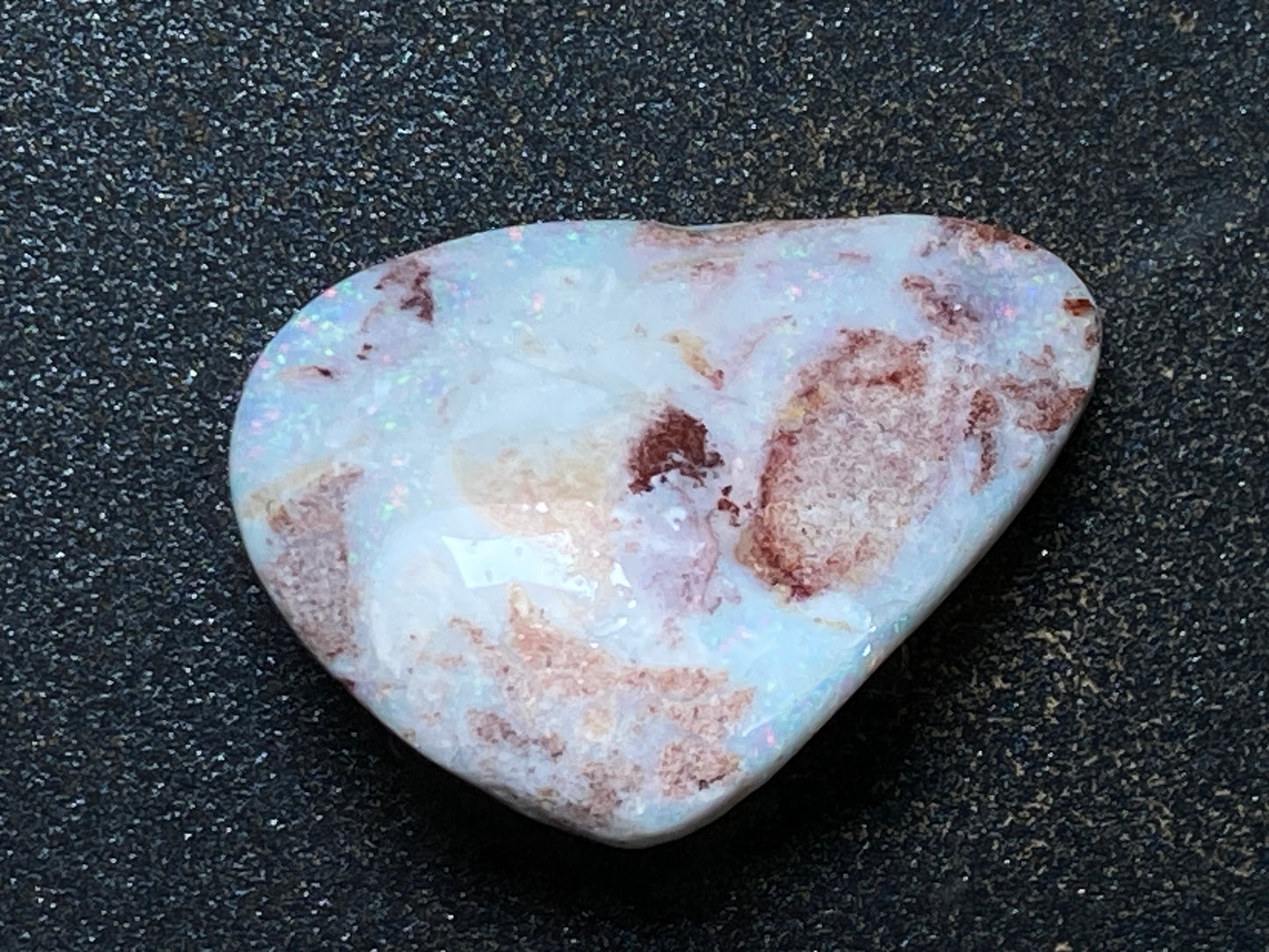28 Cts, Natural Australian Opal Shell, Rub / Rough, Coober Pedy, Beautiful Pin Fire Colour
