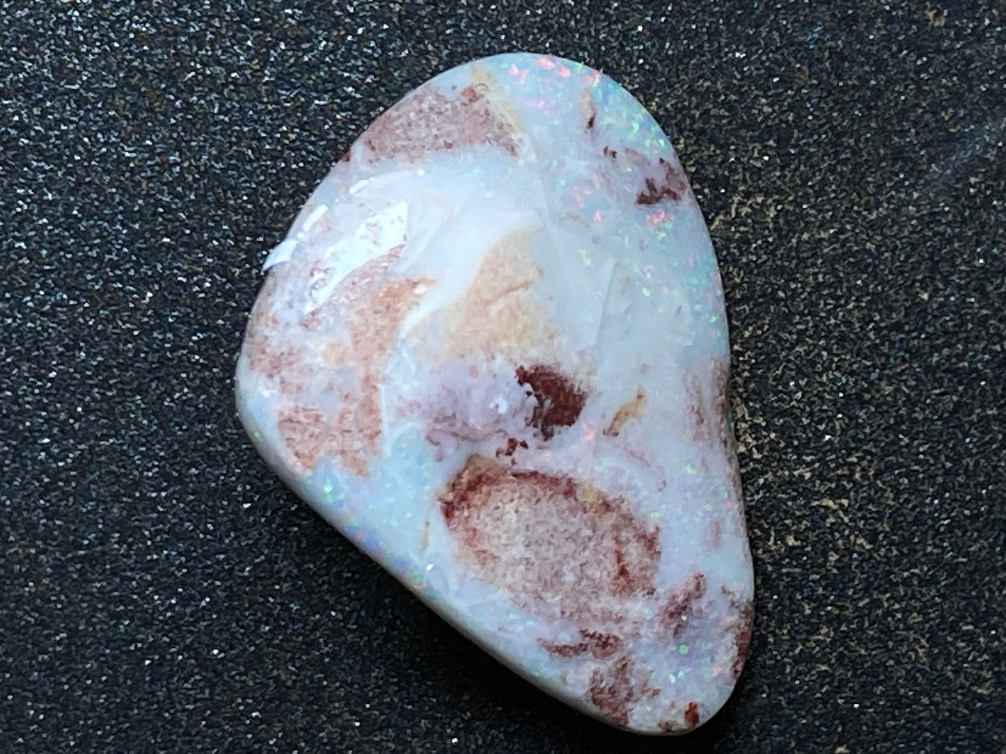 28 Cts, Natural Australian Opal Shell, Rub / Rough, Coober Pedy, Beautiful Pin Fire Colour