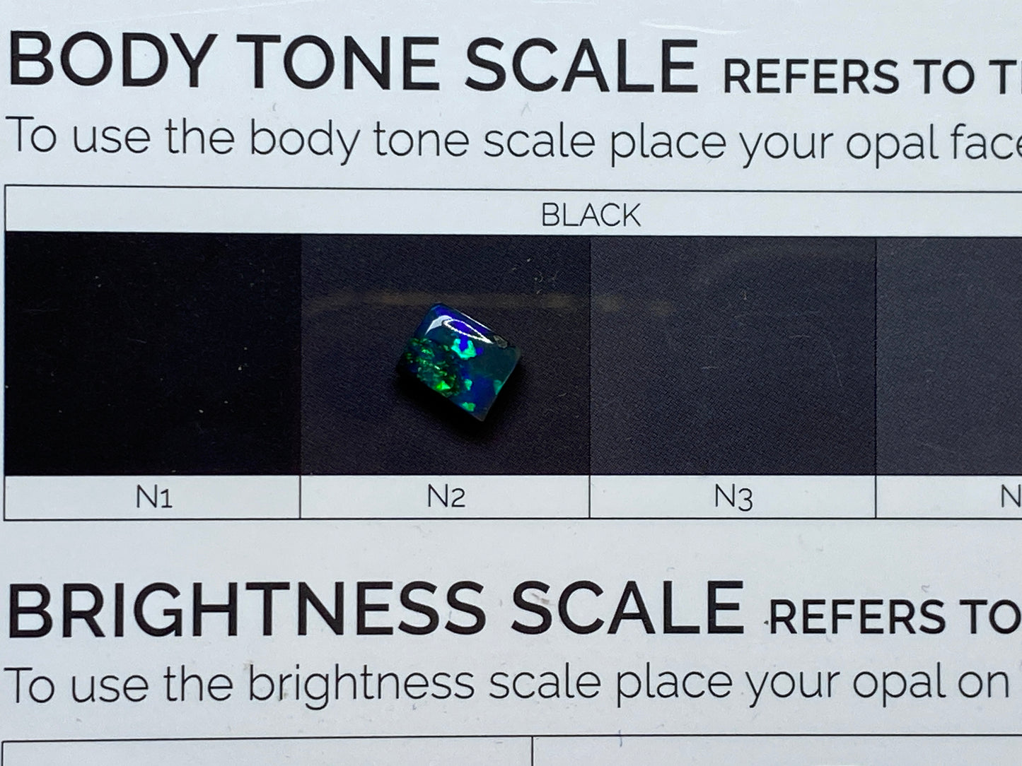 1Ct Natural Australian Black Opal, Lightning Ridge, Polished Stone, Electric Blues and Greens