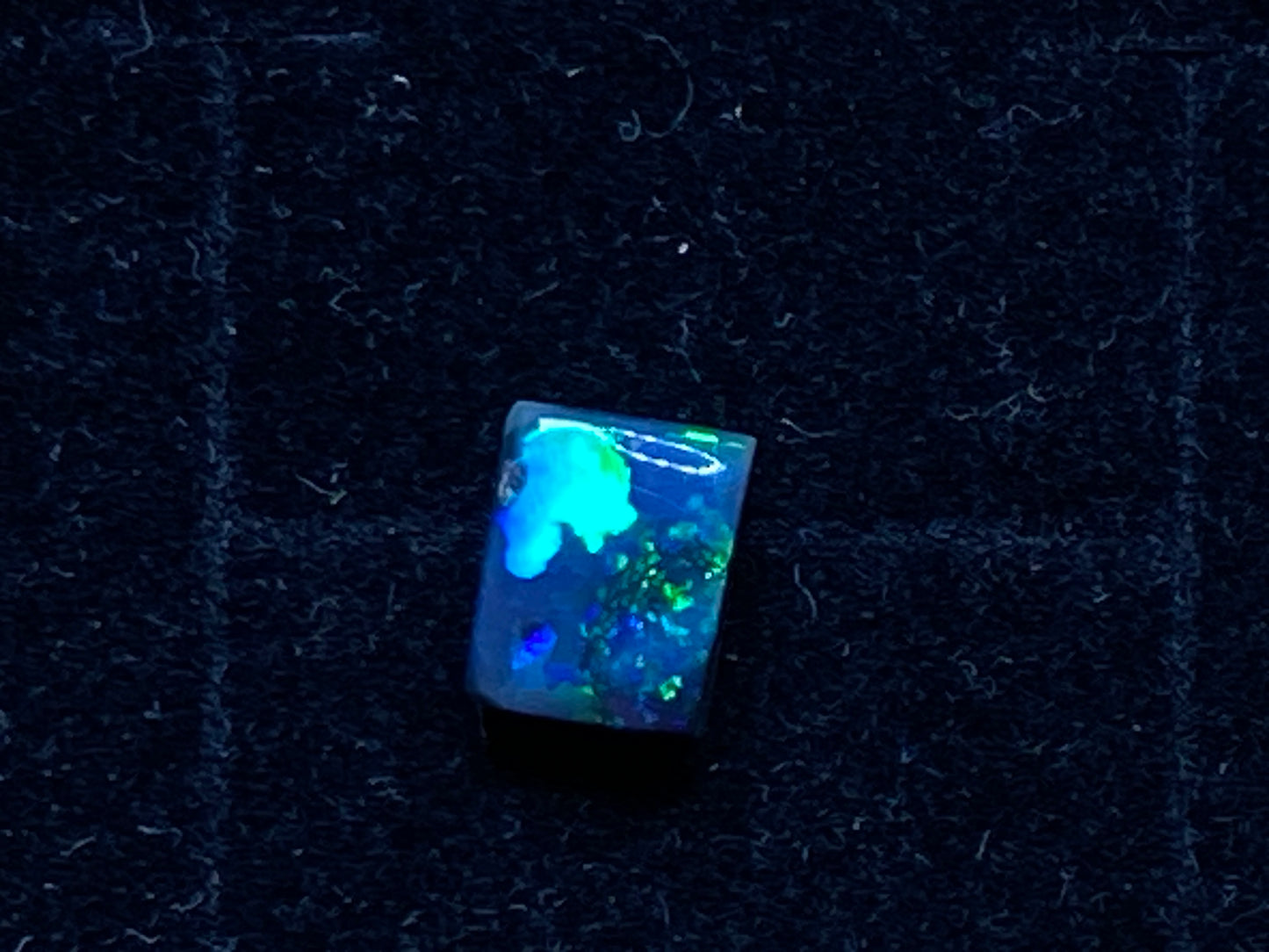 1Ct Natural Australian Black Opal, Lightning Ridge, Polished Stone, Electric Blues and Greens