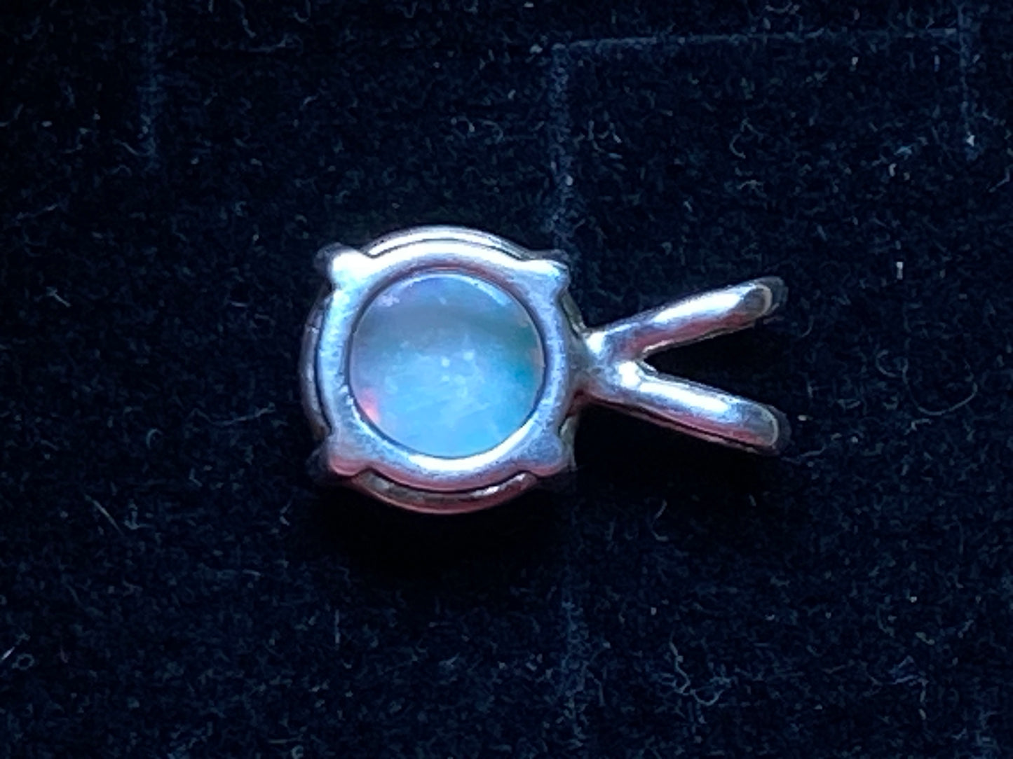 2.5ct Natural Australian Crystal Opal Pendant, Coober Pedy Reds in Sterling Silver