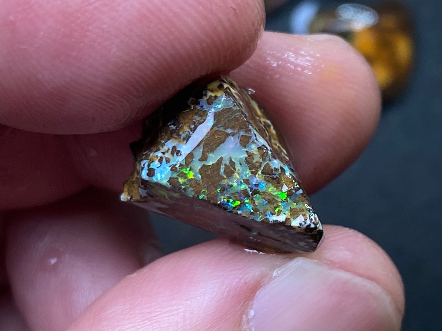 1oz Natural Australian Opal Parcel, 8 Stones, Boulder In The Rough, Great Colours