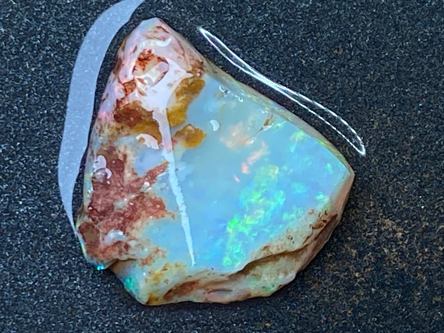37 Cts, Natural Australian Crystal Opal, Coober Pedy In The Rough, AAA Grade