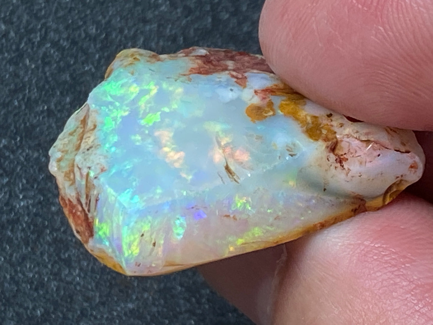 37 Cts, Natural Australian Crystal Opal, Coober Pedy In The Rough, AAA Grade