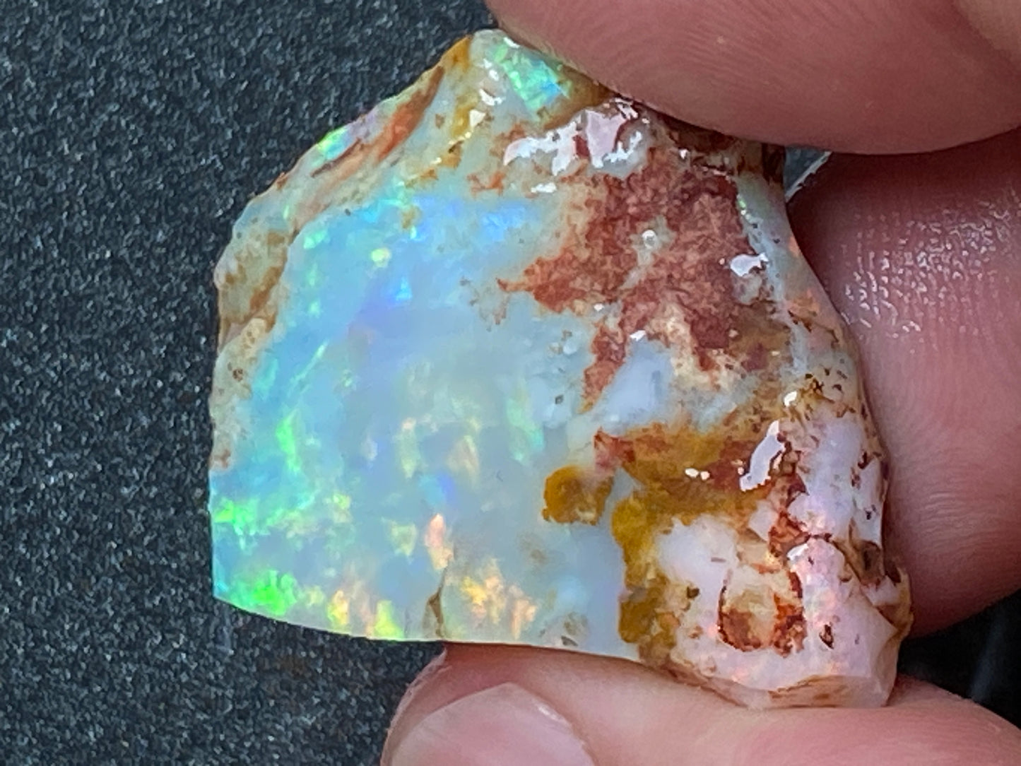 37 Cts, Natural Australian Crystal Opal, Coober Pedy In The Rough, AAA Grade