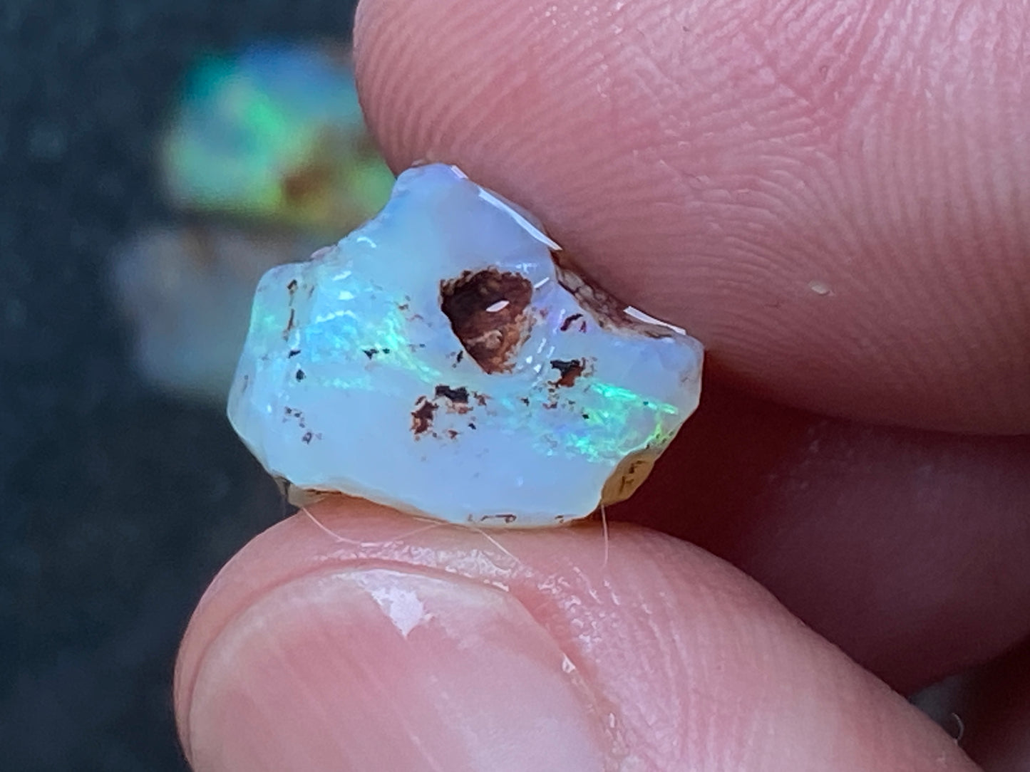 30 CTS Natural Australian Opal Parcel, 7 Small Stones In The Rough, Lambina