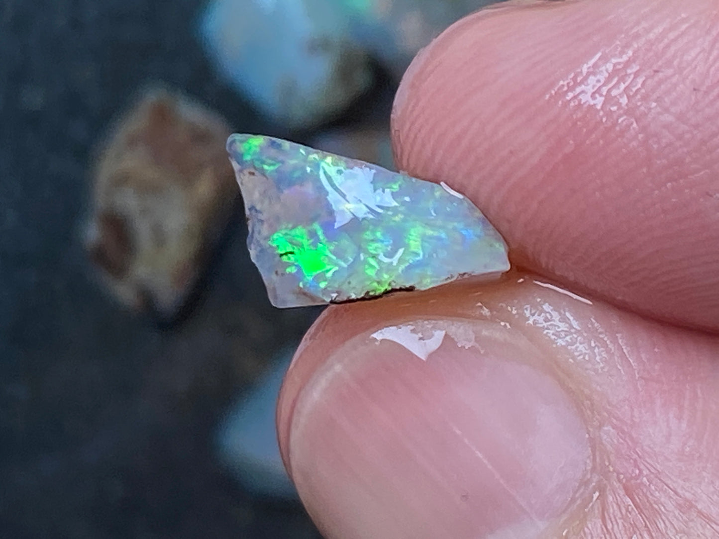 30 CTS Natural Australian Opal Parcel, 7 Small Stones In The Rough, Lambina