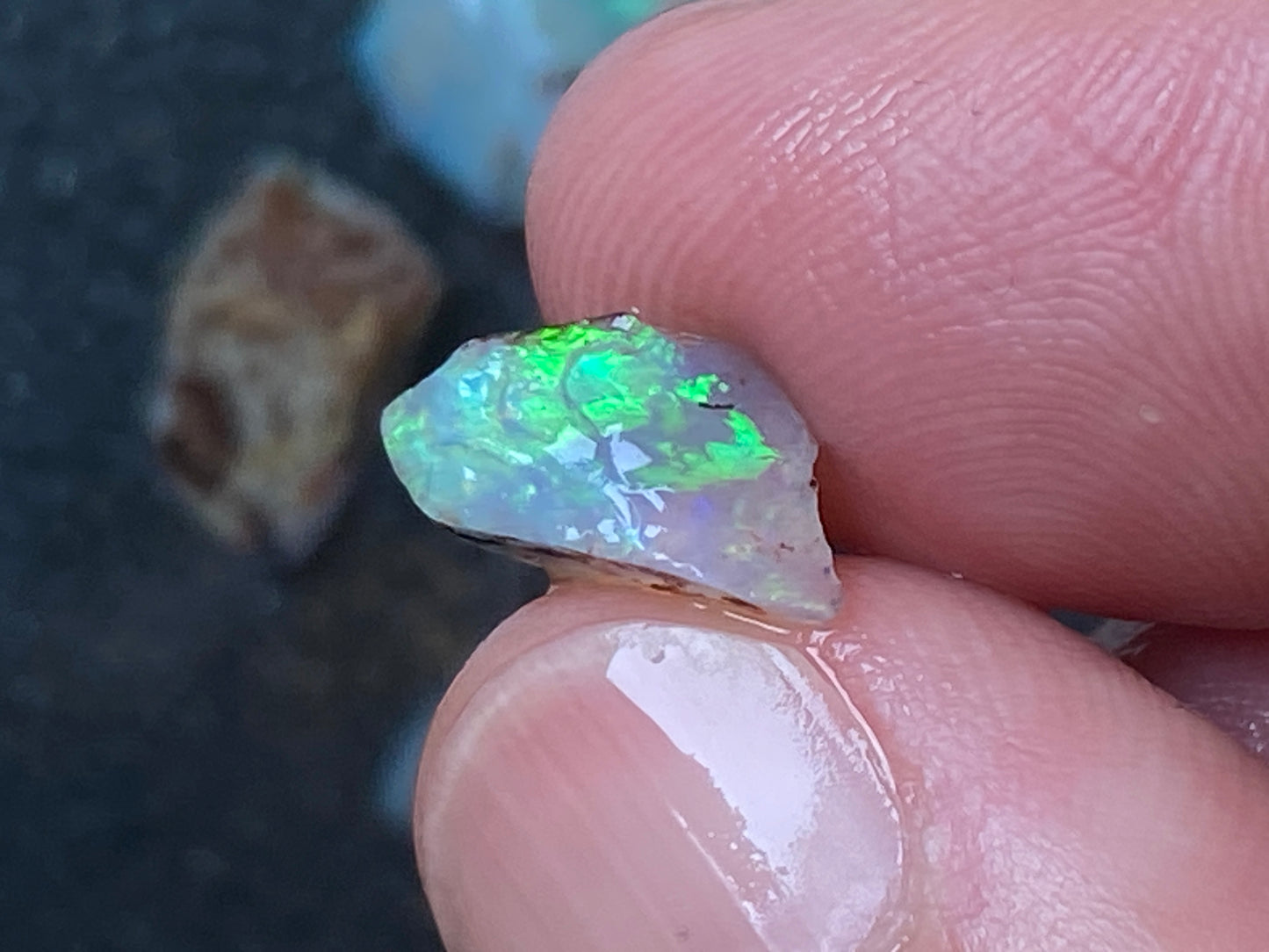 30 CTS Natural Australian Opal Parcel, 7 Small Stones In The Rough, Lambina