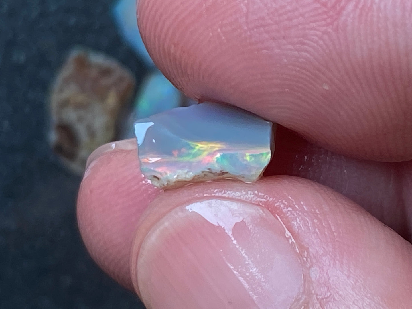 30 CTS Natural Australian Opal Parcel, 7 Small Stones In The Rough, Lambina