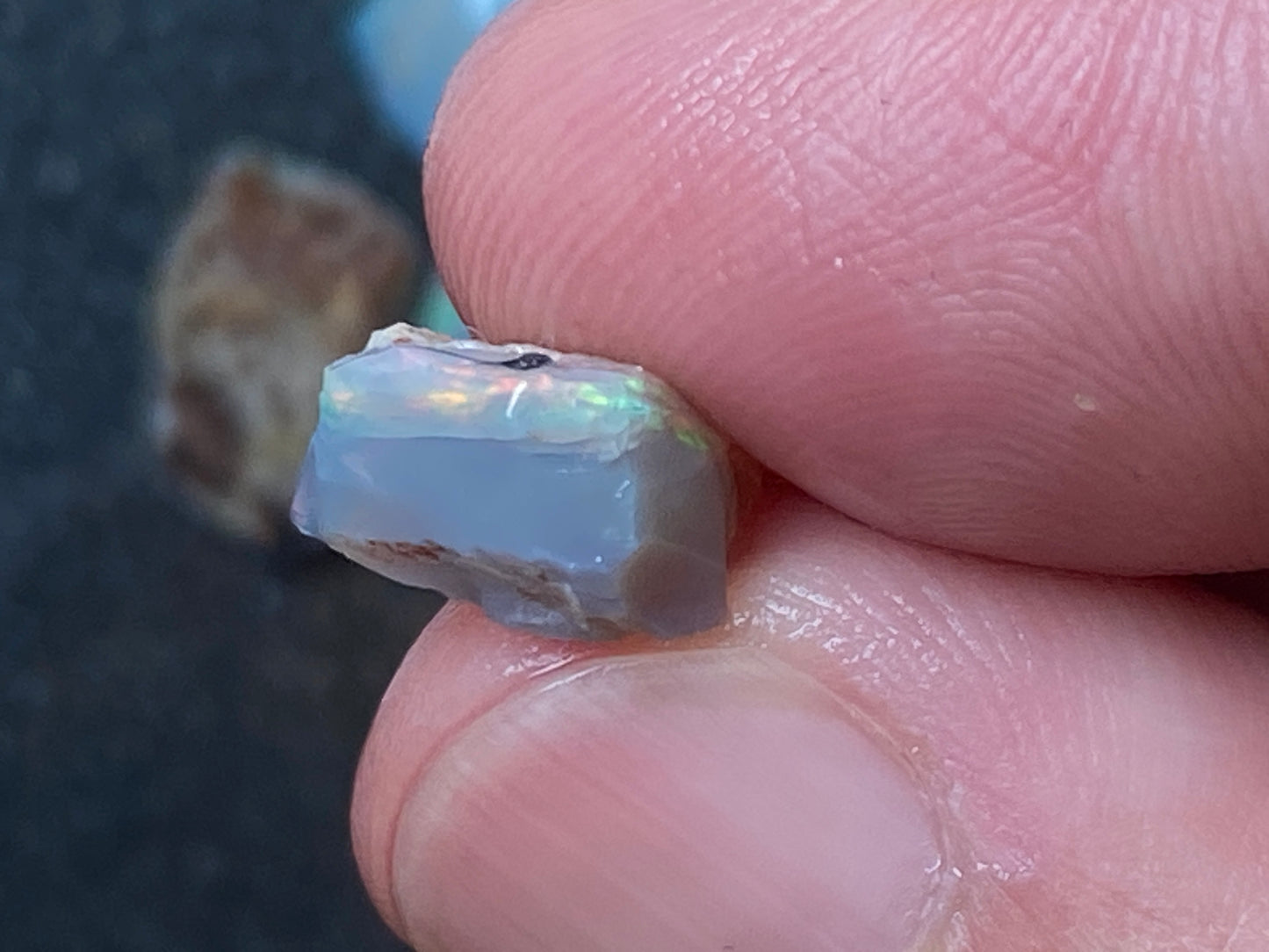 30 CTS Natural Australian Opal Parcel, 7 Small Stones In The Rough, Lambina