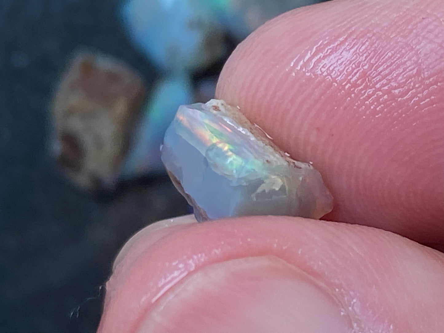 30 CTS Natural Australian Opal Parcel, 7 Small Stones In The Rough, Lambina