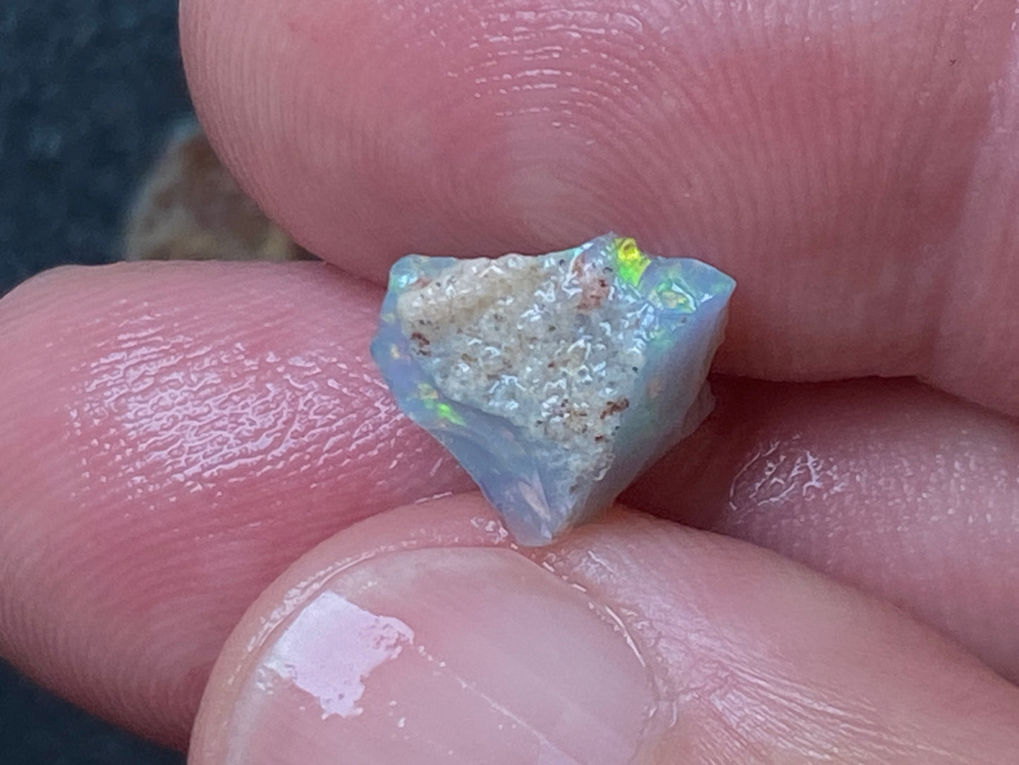30 CTS Natural Australian Opal Parcel, 7 Small Stones In The Rough, Lambina