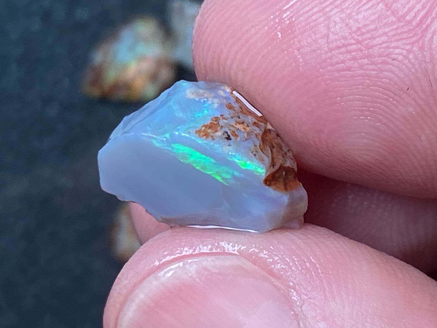 30 Cts Natural Australian Opal Parcel, 7 Small Stones In The Rough, Lambina