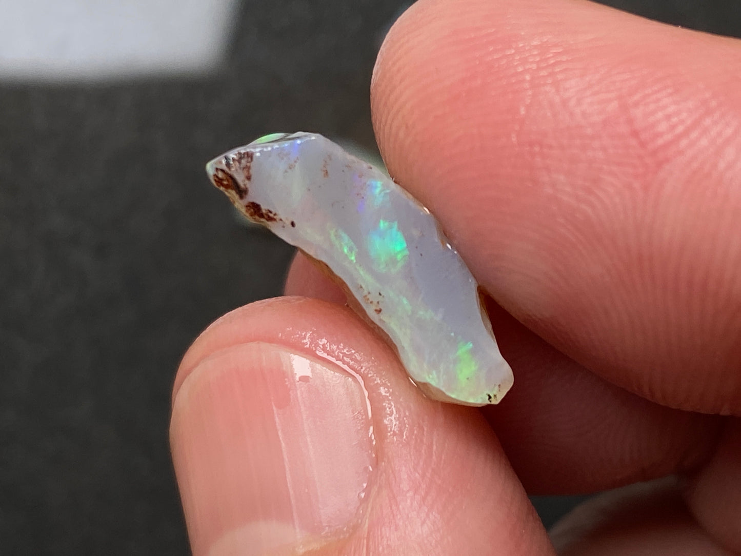 0.5oz Natural Australian Dark Crystal Opal, Small Lambina Stones In The Rough