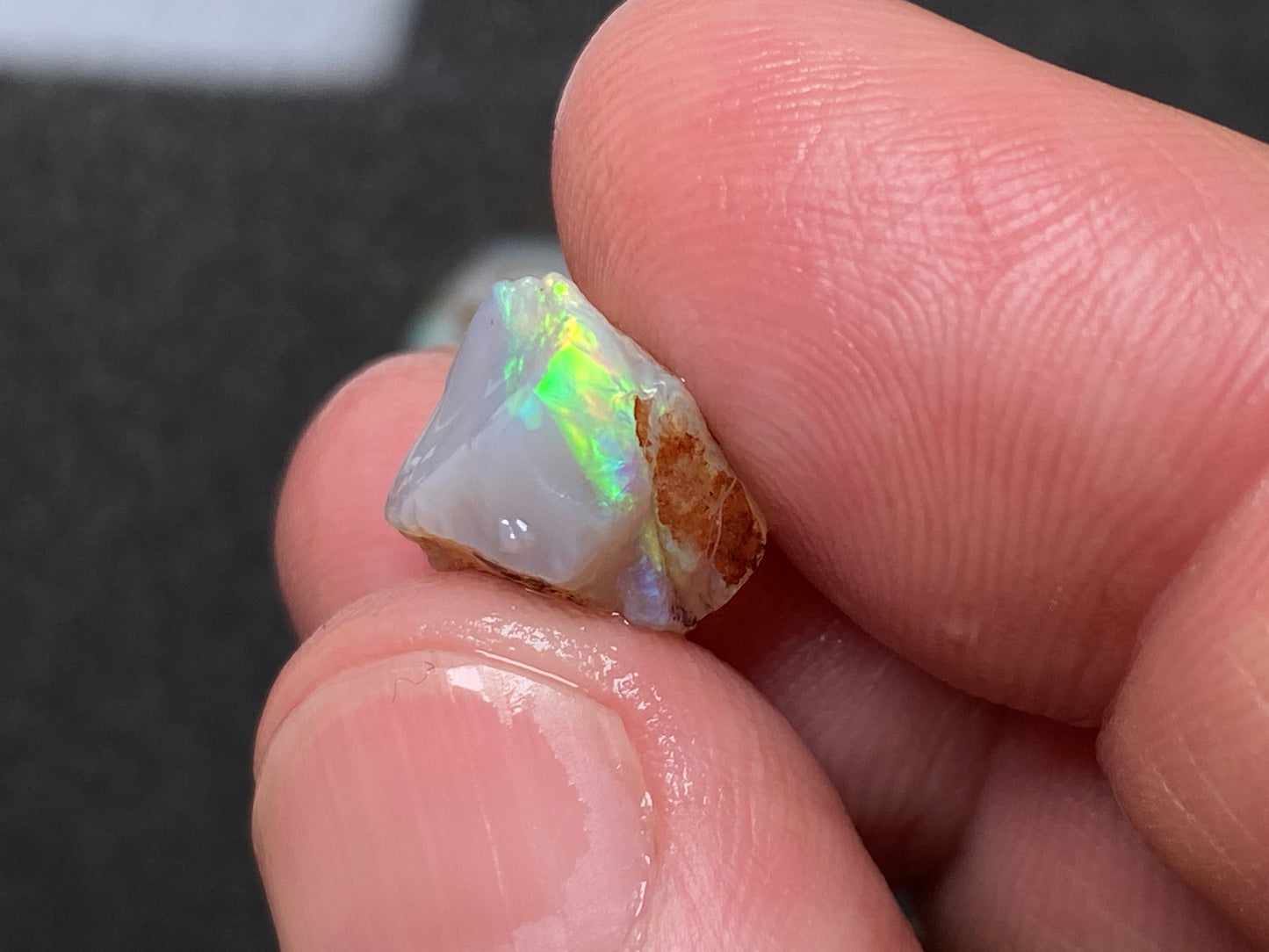 0.5oz Natural Australian Dark Crystal Opal, Small Lambina Stones In The Rough