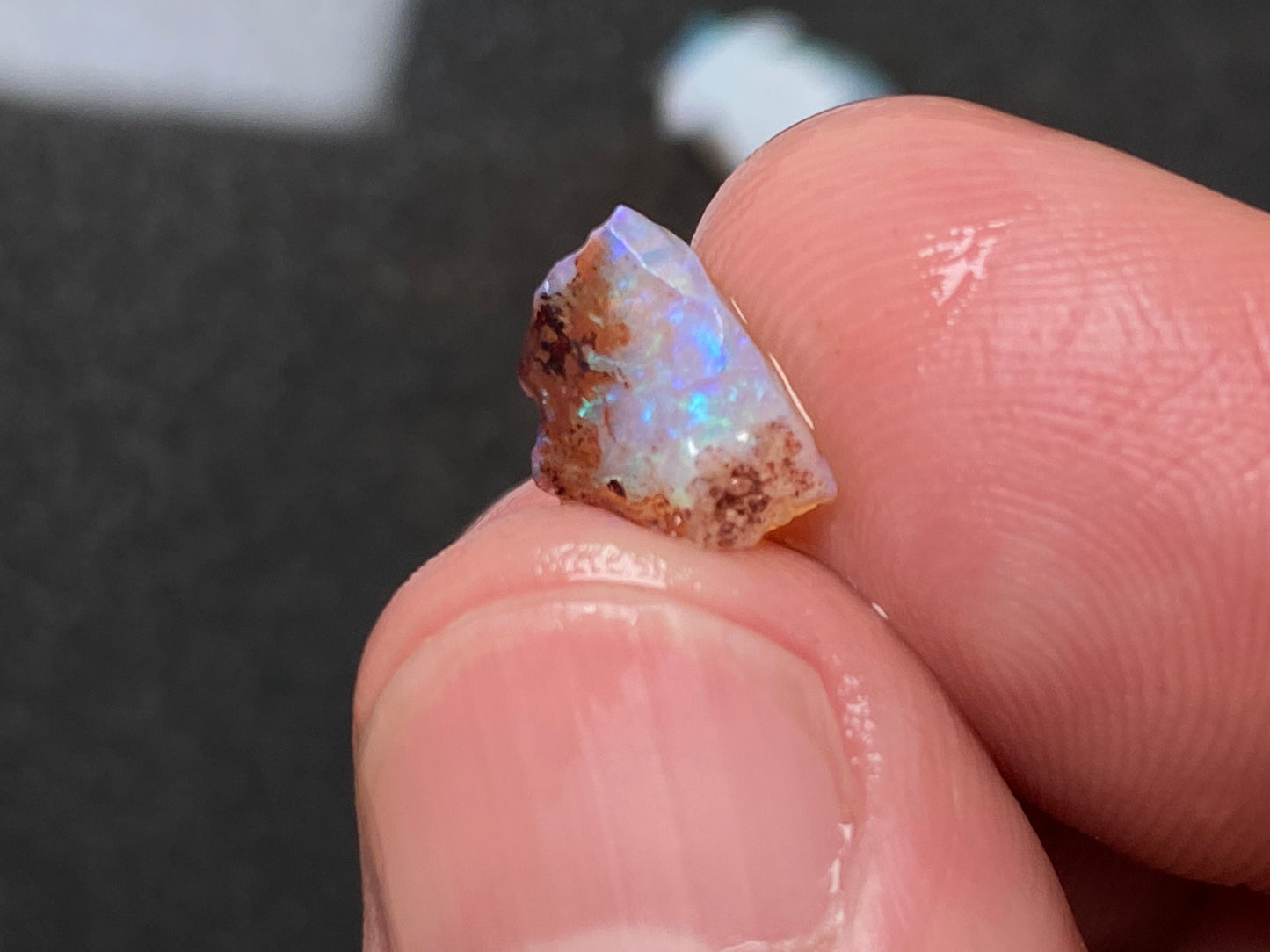 0.5oz Natural Australian Dark Crystal Opal, Small Lambina Stones In The Rough