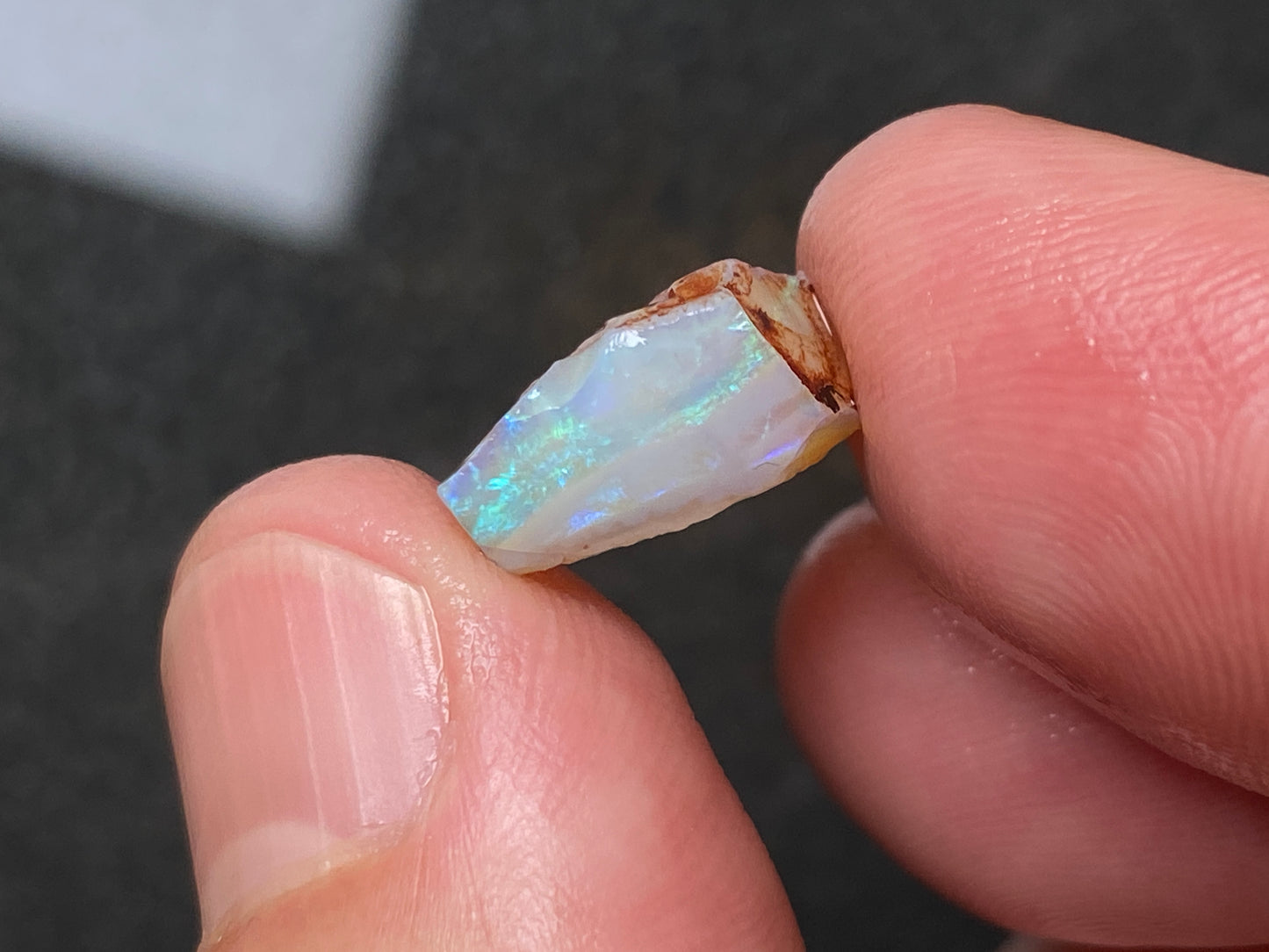 0.5oz Natural Australian Dark Crystal Opal, Small Lambina Stones In The Rough