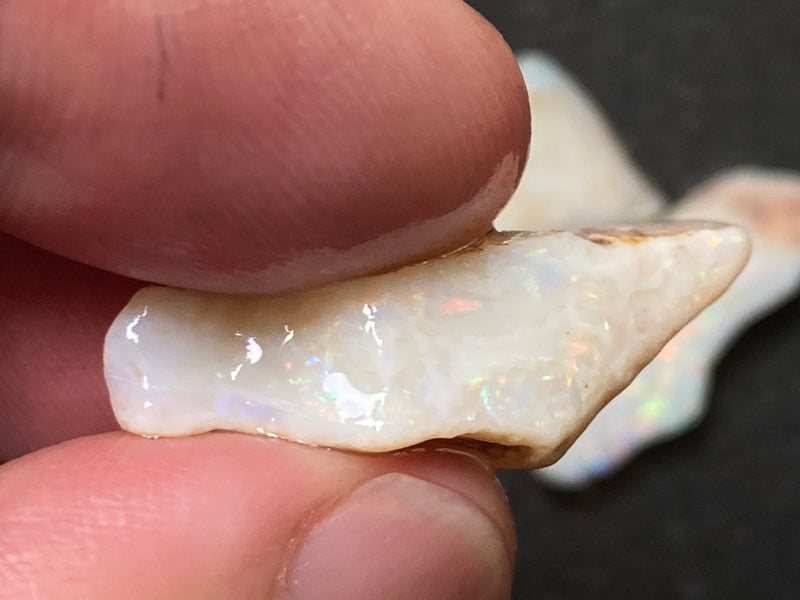 36 Cts Natural Australian White Opal Parcel, 4 Stones Coober Pedy, In The Rough