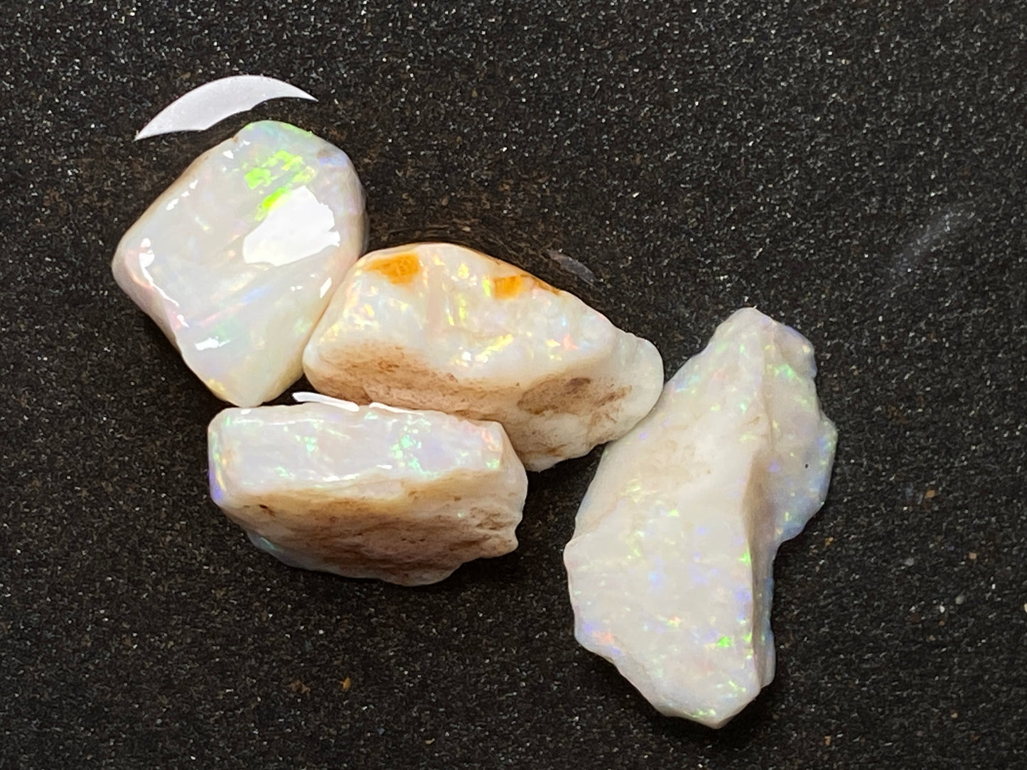 33 Cts Natural Australian White Opal Parcel, 4 Stones Coober Pedy, In The Rough