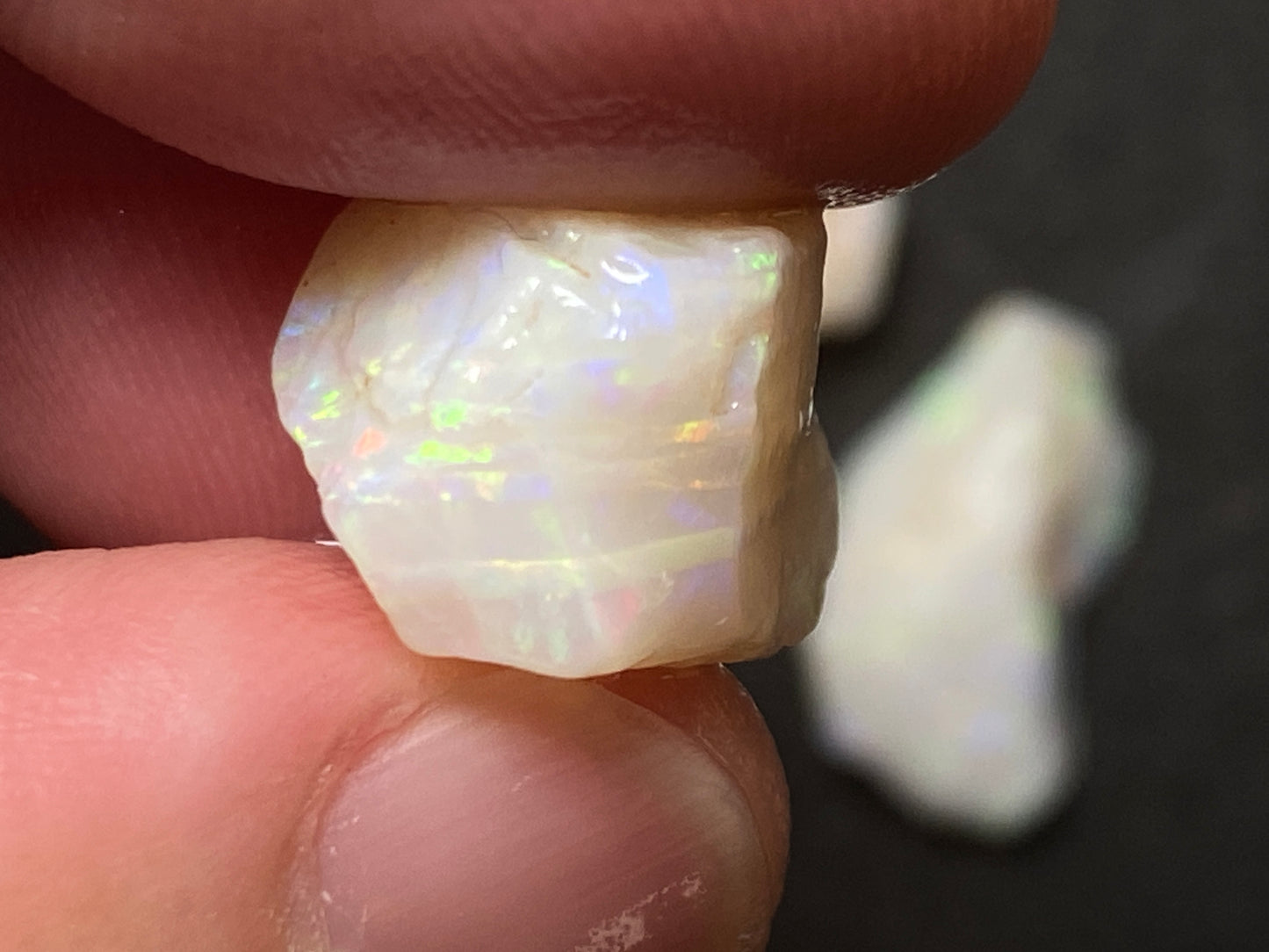 33 Cts Natural Australian White Opal Parcel, 4 Stones Coober Pedy, In The Rough