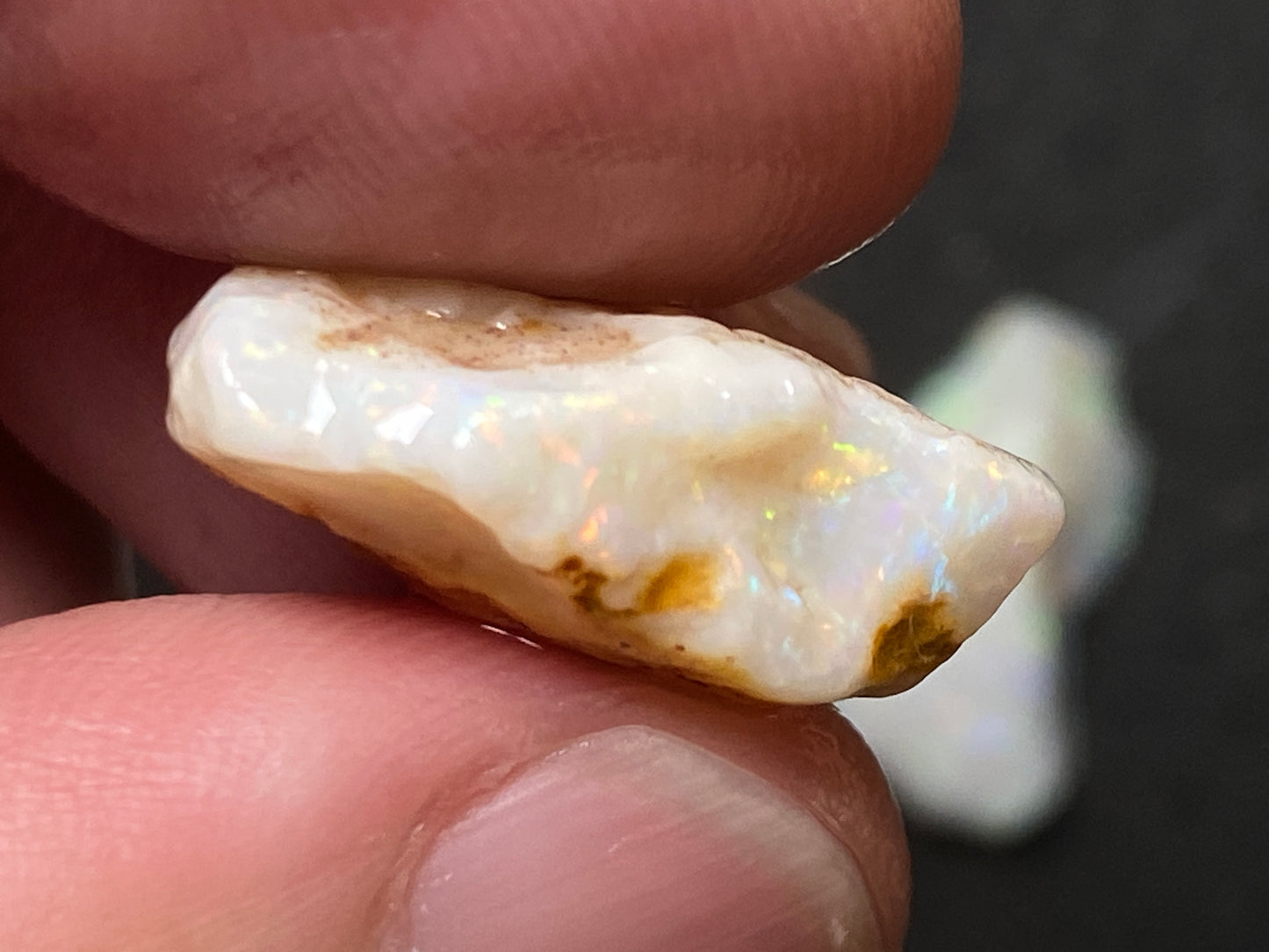 33 Cts Natural Australian White Opal Parcel, 4 Stones Coober Pedy, In The Rough