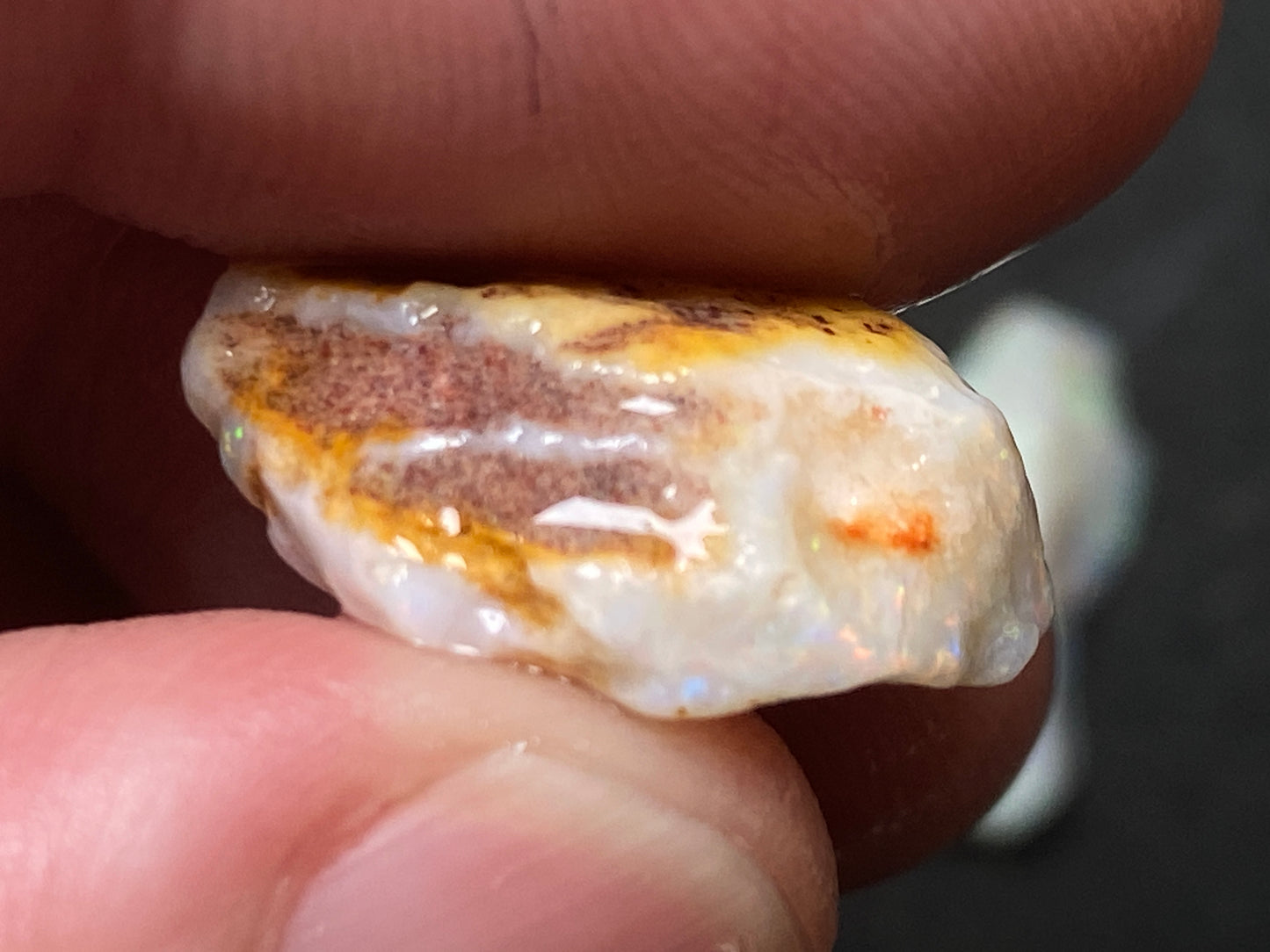33 Cts Natural Australian White Opal Parcel, 4 Stones Coober Pedy, In The Rough