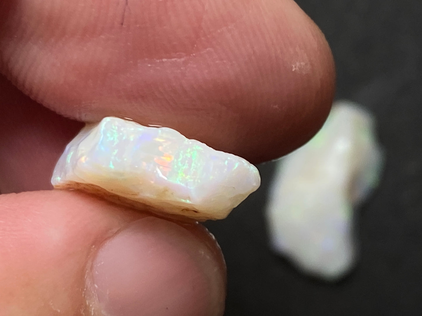 33 Cts Natural Australian White Opal Parcel, 4 Stones Coober Pedy, In The Rough