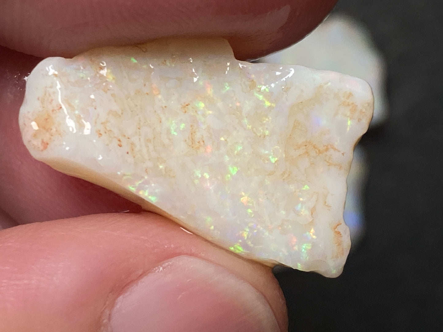 38 Cts Natural Australian White Opal Parcel, 5 Stones Coober Pedy, In The Rough