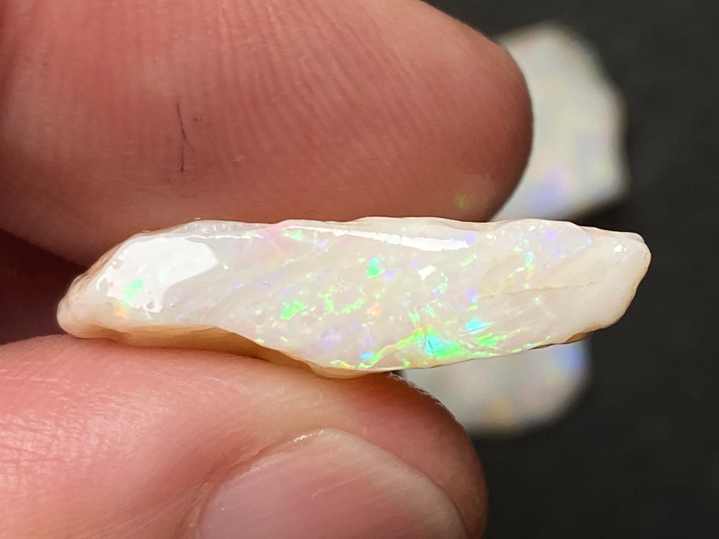 38 Cts Natural Australian White Opal Parcel, 5 Stones Coober Pedy, In The Rough