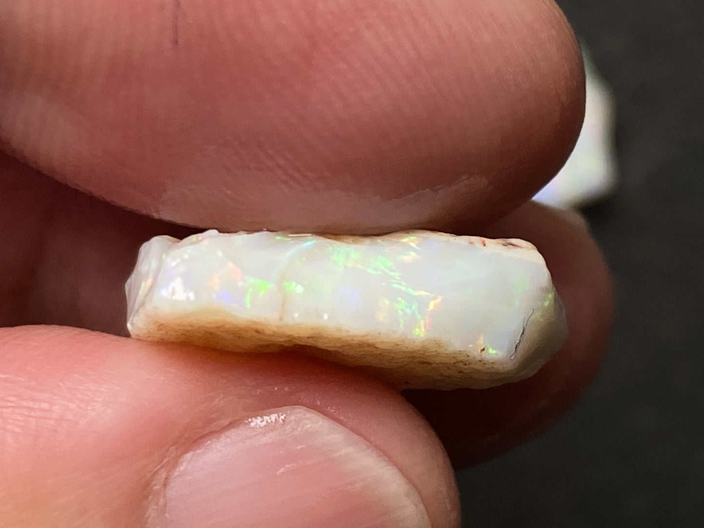38 Cts Natural Australian White Opal Parcel, 5 Stones Coober Pedy, In The Rough