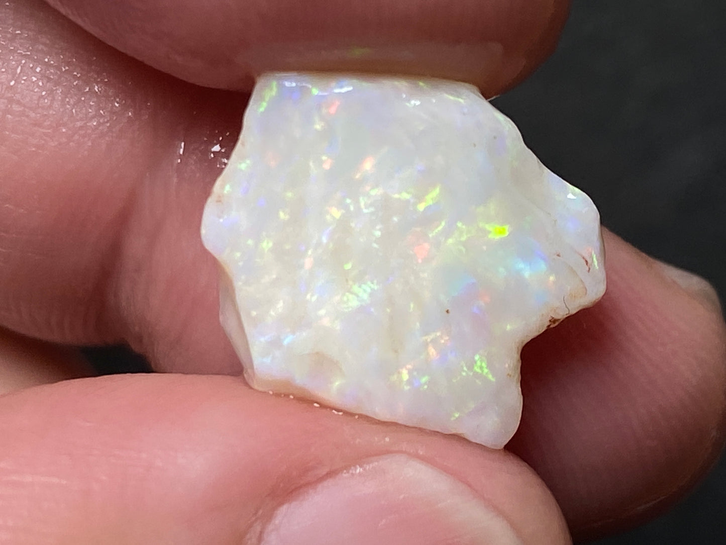 38 Cts Natural Australian White Opal Parcel, 5 Stones Coober Pedy, In The Rough