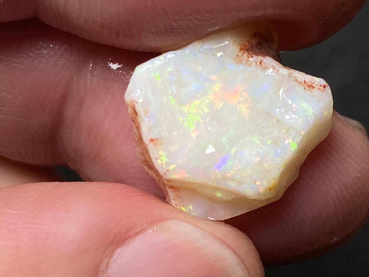 38 Cts Natural Australian White Opal Parcel, 5 Stones Coober Pedy, In The Rough
