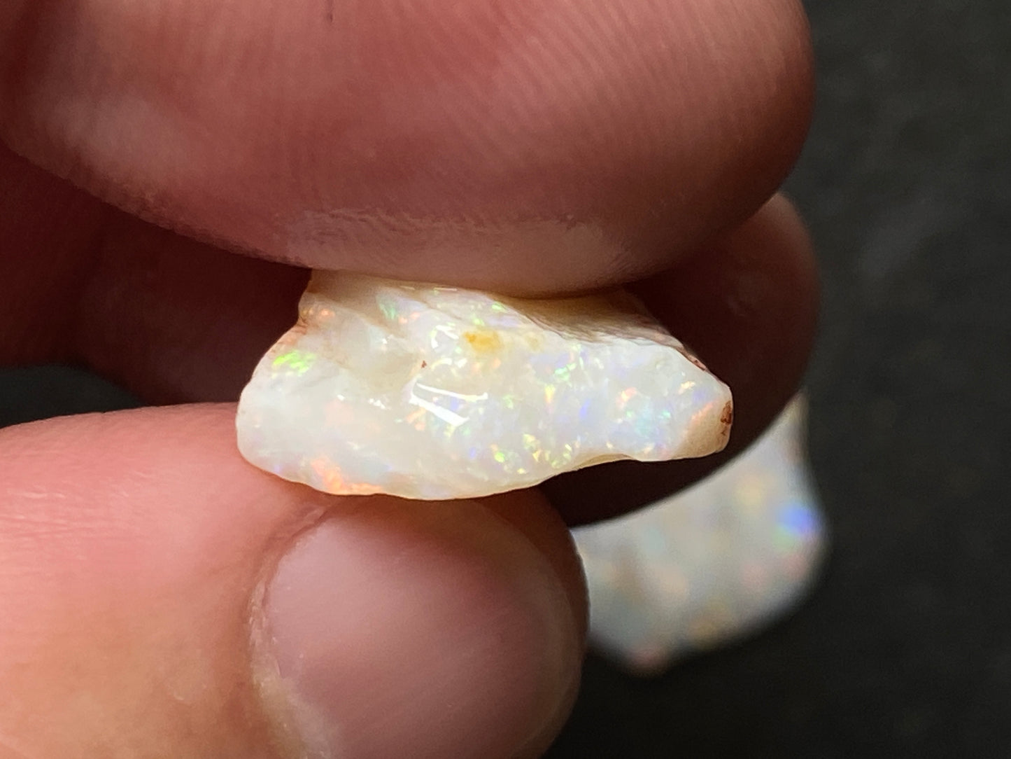 38 Cts Natural Australian White Opal Parcel, 5 Stones Coober Pedy, In The Rough