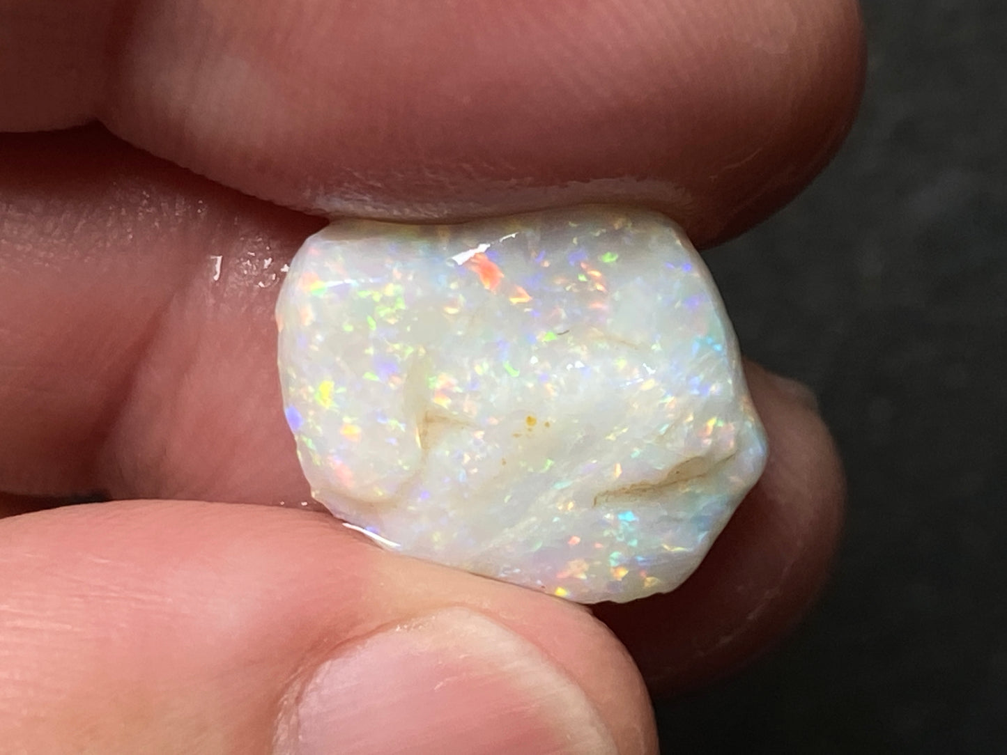38 Cts Natural Australian White Opal Parcel, 5 Stones Coober Pedy, In The Rough