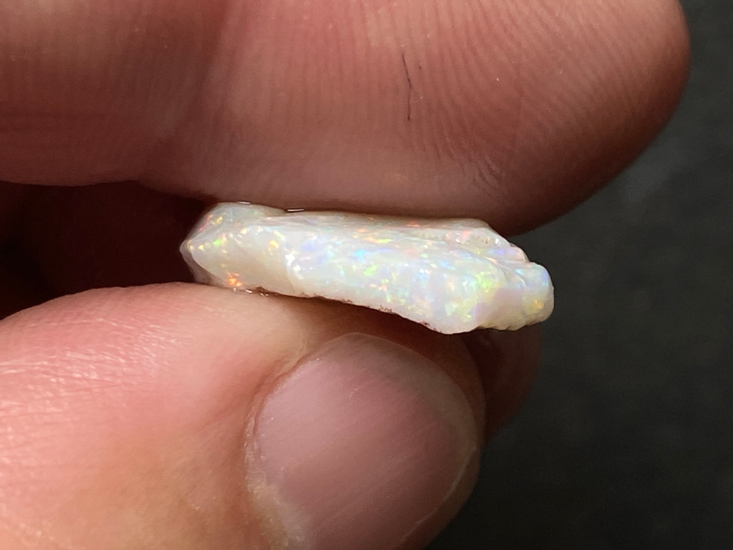 38 Cts Natural Australian White Opal Parcel, 5 Stones Coober Pedy, In The Rough