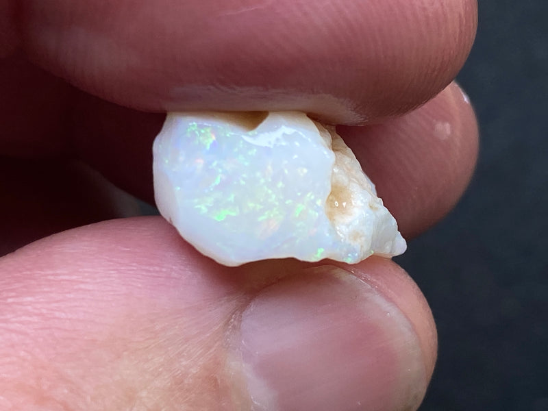38 Cts Natural Australian White Opal Parcel, 5 Stones Coober Pedy, In The Rough