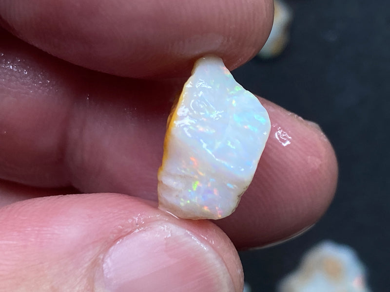 1.5oz Natural Australian White Opal Parcel, Coober Pedy In The Rough, Mostly Medium To Small Size Cutters