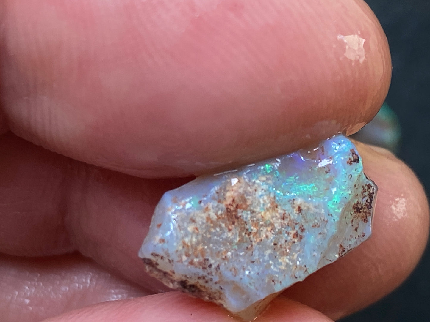 50 Carats Natural Australian Opal Parcel, 7 Lambina Stones In The Rough,