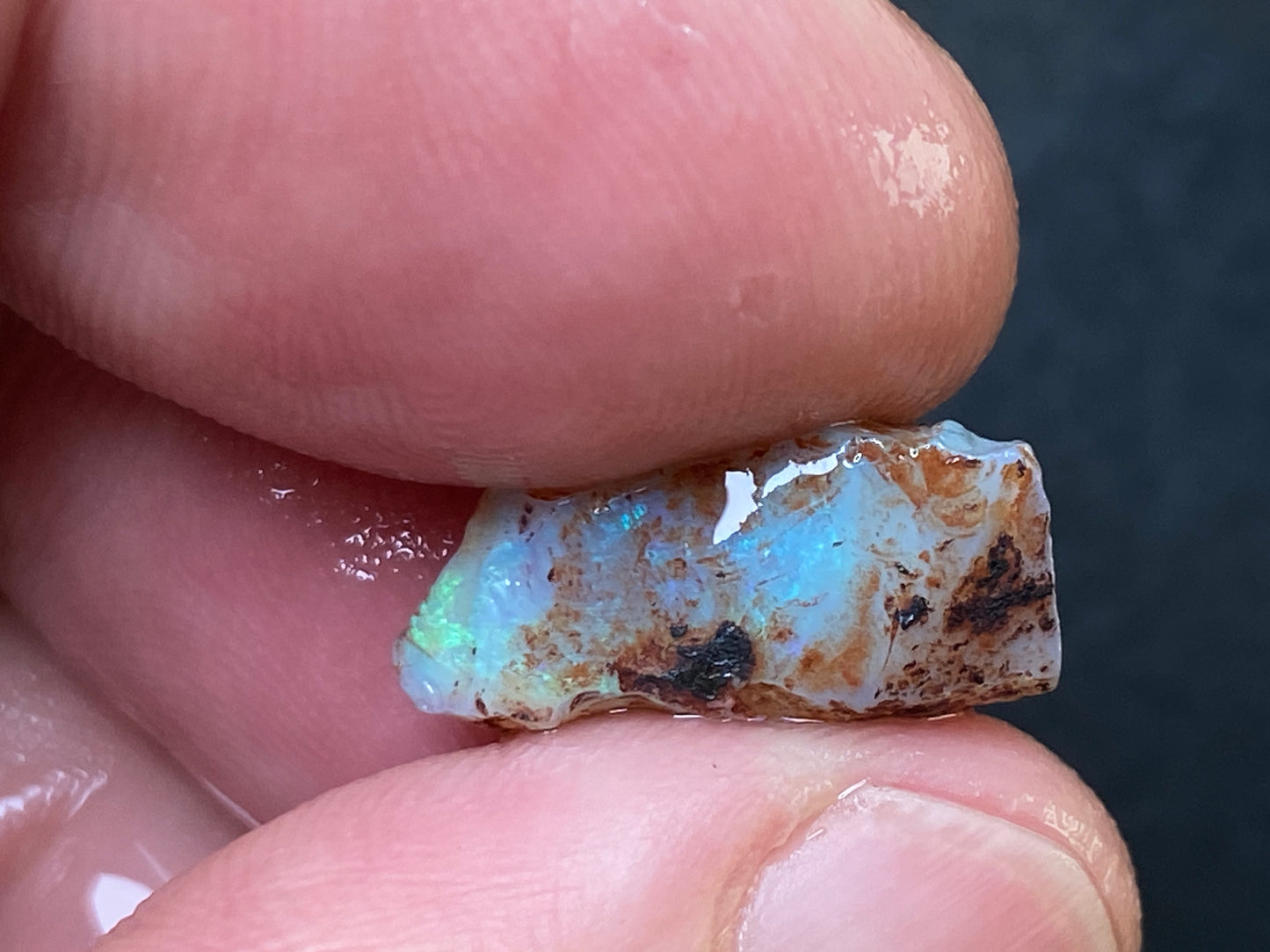50 Carats Natural Australian Opal Parcel, 7 Lambina Stones In The Rough,